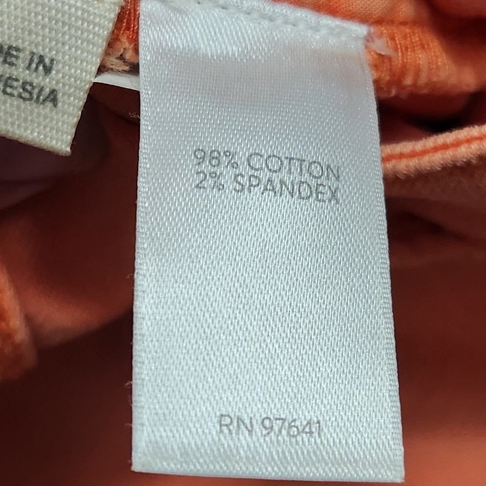 J.Jill Women’s Coral Authentic Fit Cropped Raw Hem Cotton Spandex Denim size 10 - Picture 12 of 13